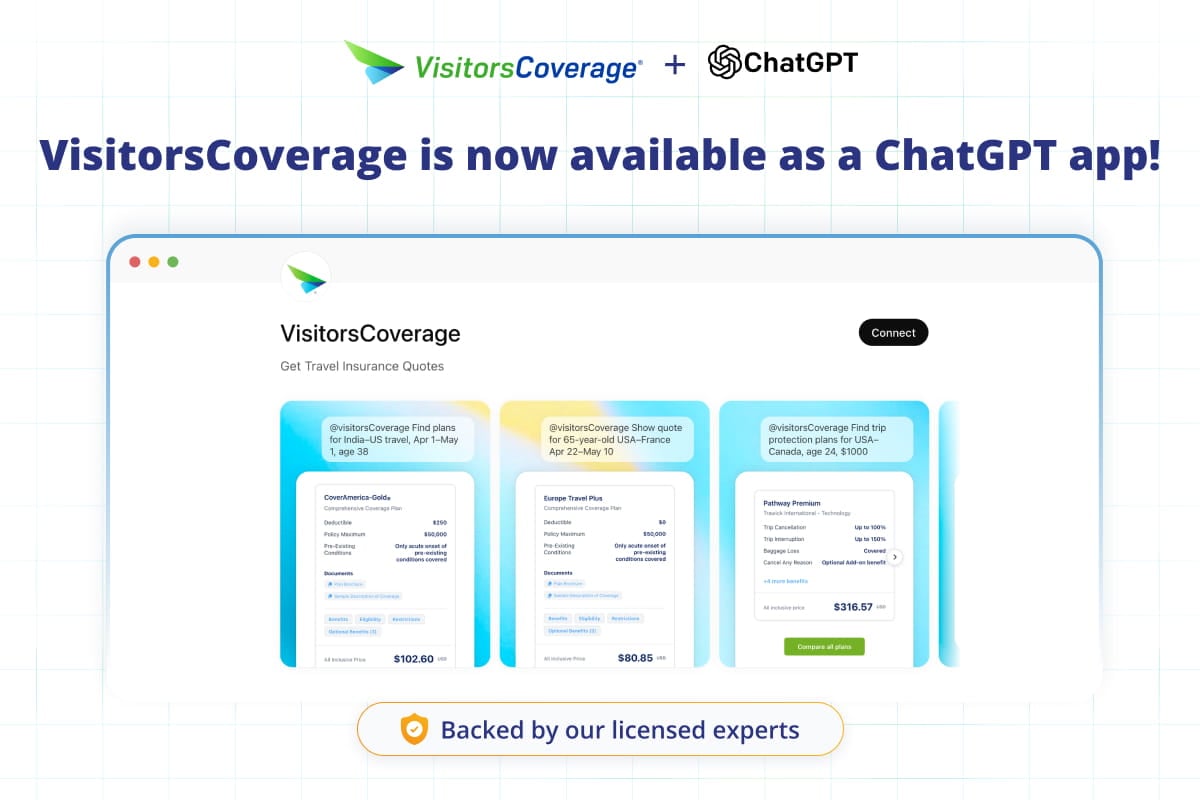 VisitorsCoverage® Launches Industry-First Travel Insurance App for ChatGPT, Pioneering AI-Driven Protection