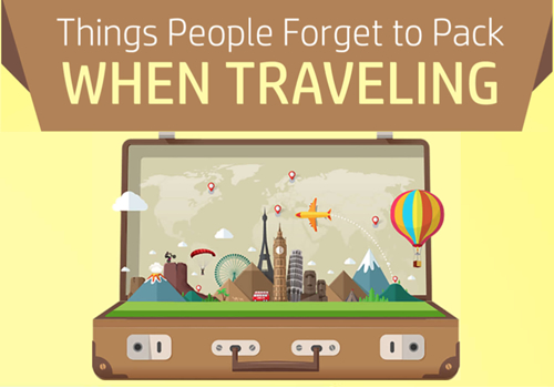 Infographics: Things People Forget to Pack When Traveling
